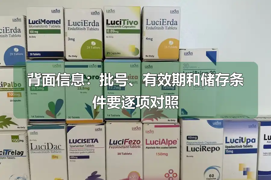 背面信息:批号、有效期和储存条件要逐项对照